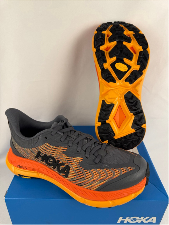 Hoka Other - Men's Hoka Mafate Speed 4 Athletic Shoes 7 Gray Orange